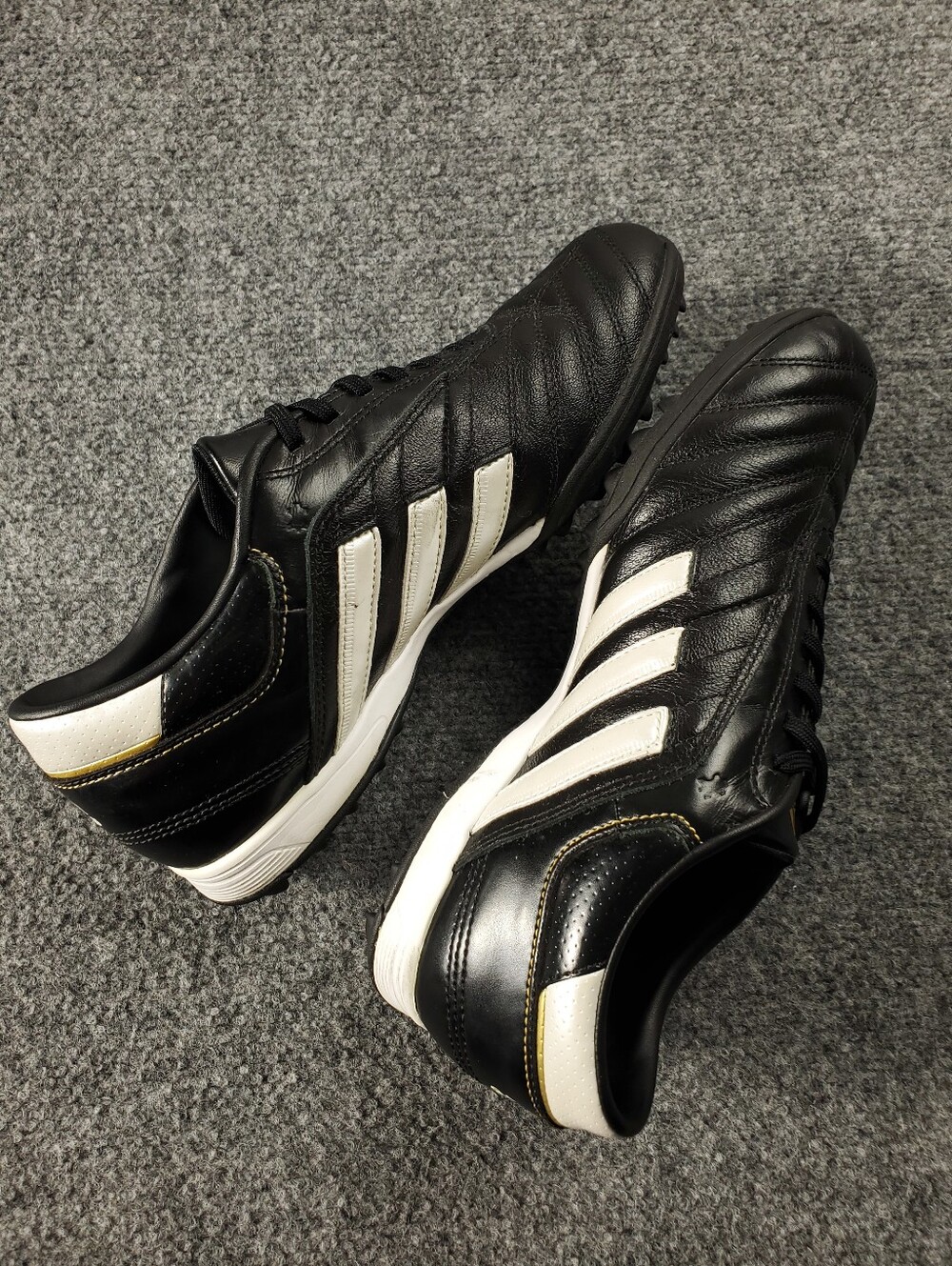 Adidas AdiNova TRX II TF Turf Soccer Shoes 7.5 Black White Leather Cleats G14383 - Picture 8 of 14